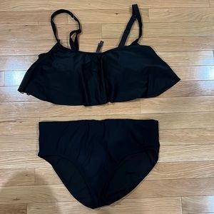 Torrid Black Ruffle Top Bikini
